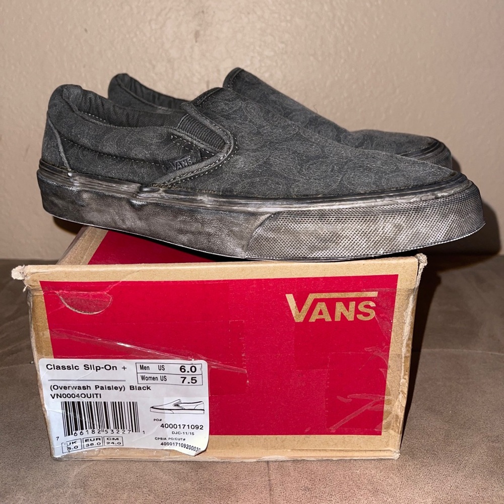Vans Slip On Paisley OverWash Black